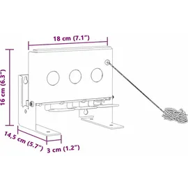 vidaXL Biathlon Knockdown Ziel Weiß 18 x 14,5 x 16 cm Stahl