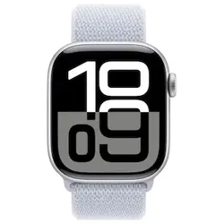 Apple Watch Series 10 LTE 42mm Silver Aluminiumgehäuse mit Blue Cloud Sport Loop
