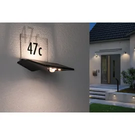 Paulmann LED Solar-Hausnummernleuchte Yoko Anthrazit