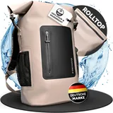 FREIWIND wasserdichter Rucksack tauchfähig - 100% sicher, 30-35l Volumen inkl. 17" Laptopfach und Rolltop, Rucksack wasserdicht aus hochwertigem 600D TPU mit Frontfach und ergonomischen Trägern - 72x48x18
