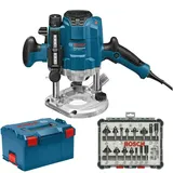 Bosch Oberfräse GOF 1250 CE Professional inkl. L-Boxx + 15tlg. Fräser-Set