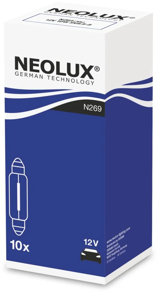 Glühlampe Sekundär NEOLUX C10W 12V, 10W, 10 Stück