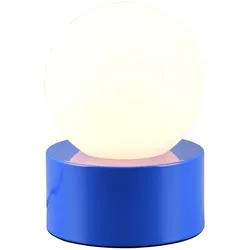 REALITY Tischleuchte Countess R59051004 blau, Glas weiß, E14