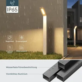 doporro Wegeleuchte weiß 128x98x408mm 6W IP65 wetterfest