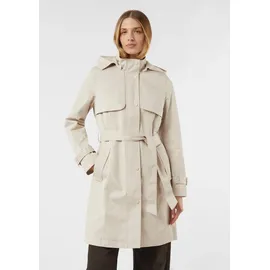 Comma, Baumwoll-Trenchcoat mit abnehmbarer Kapuze und Bindegürtel - 40