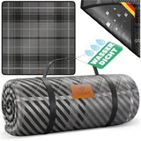 Picknickdecke, KESSER, Stranddecke Outdoor Decke XXL grau