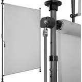Tectake Klemmmarkise 108 x 310 cm grau Kunststoff