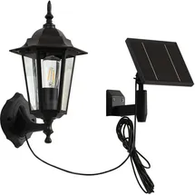 LINDBY Solarleuchte Aluminium 21,7 cm x 17 cm x 36,5 cm 1-flammig schwarz