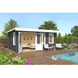 Lasita Maja Gartenhaus Baruda 5 x 3,5 m Grau