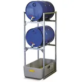 Cemo Fassregal Typ 120 + Fassauflage 2 x 60 l Fass