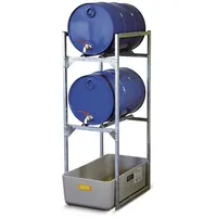 Cemo Fassregal Typ 120 + Fassauflage 2 x 60 l Fass