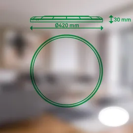 Briloner LED-Deckenleuchte Tava A, Ø 42 cm, Kunststoff, weiß