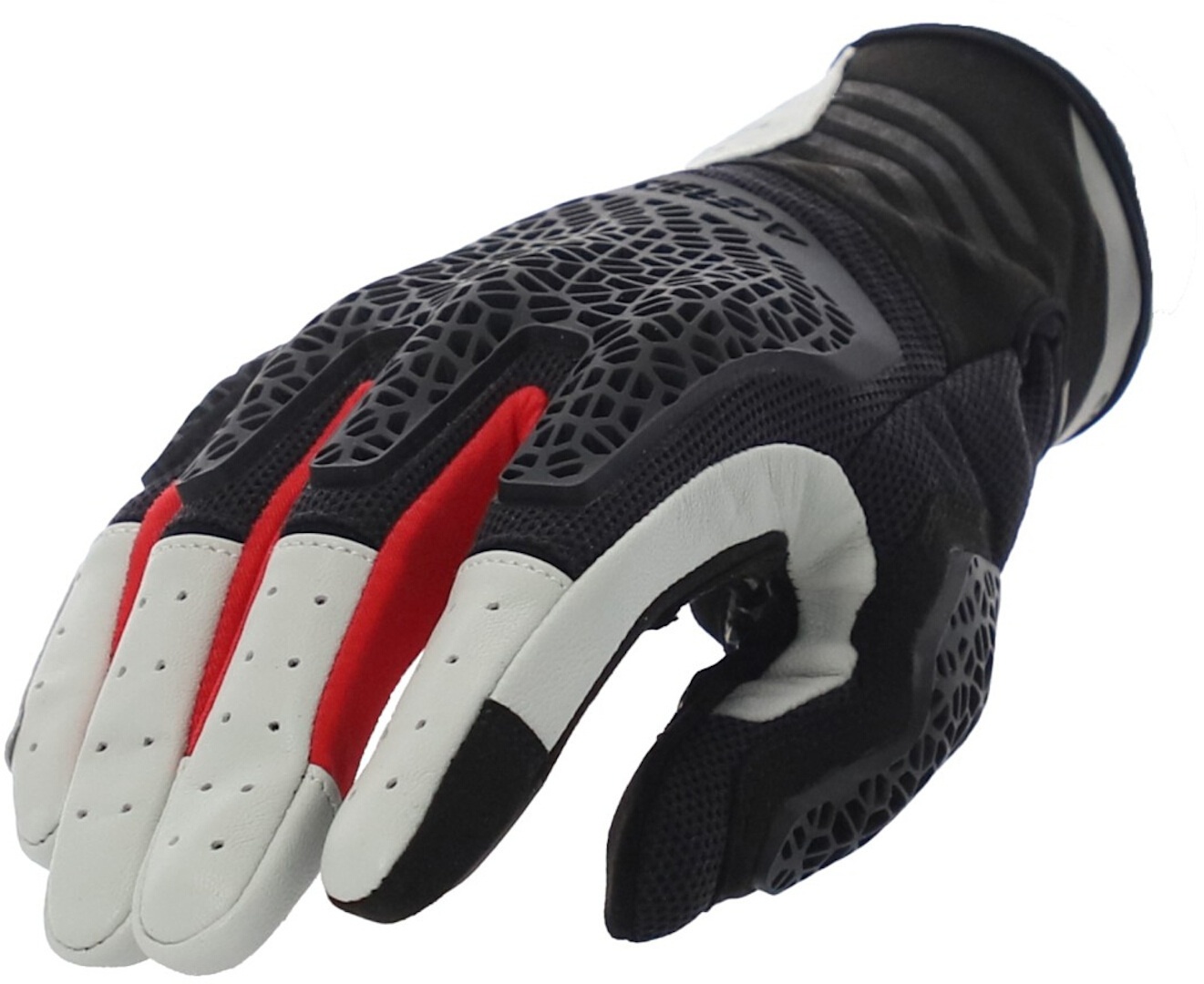 Acerbis Crossover Motorradhandschuhe, zwart-grijs-rood, XS Voorman