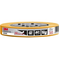 3M Pro Malerabdeckband 244 - 1 Rolle 18 mm x 50 m - für scharfe Farbkanten, UV-beständig, innen und außen