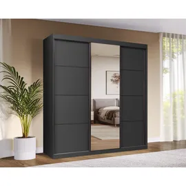 OTTO home Schiebetürenschrank Tonara 200 x 216 x 59 cm Schwarz