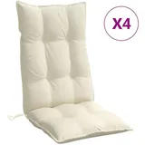 vidaXL Hochlehner Auflage 4 St. 0 x 0 x 0 cm creme