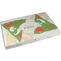 Papstar Pizzakartons pure weiß, rot, grün, creme 60,0 x 40,0 cm, 50 St.