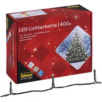 IDENA 400er Lichterkette mit 400 LEDs in Gold-Gelb, mit 8 Stunden Timer Funktion und Transformator, ca. 47,9 m