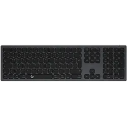 KeySonic KSK-8023BTRF Tastatur (DE) [Full-Size Aluminium Tastatur, Bluetooth® & RF, für Win & macOS]