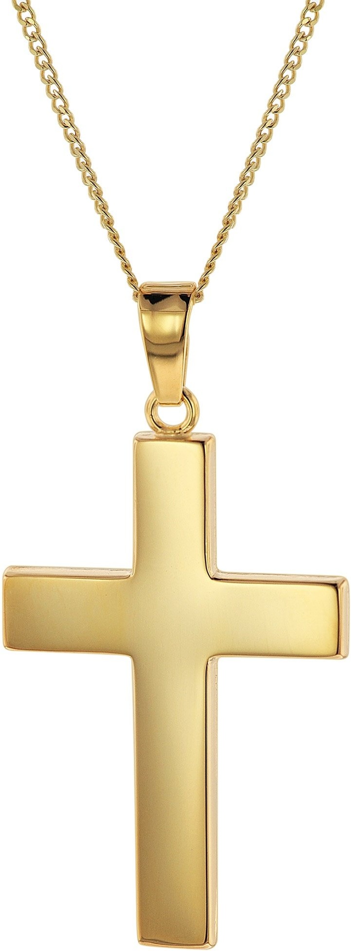 trendor 41912 Herren-Halskette mit Kreuz Gold 333/8K Kreuz 27 mm, 45 cm