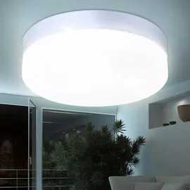 ETC Shop Außen Decken Leuchte Beleuchtung Fernbedienung Lampe Glas opal im Set inklusive RGB LED Leuchtmittel