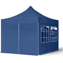 TOOLPORT Faltpavillon Economy 3 x 3 m inkl. 4 Seitenteile blau 582633