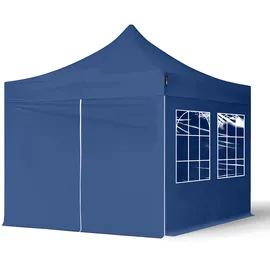 TOOLPORT Faltpavillon Economy 3 x 3 m inkl. 4 Seitenteile blau 582633