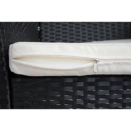Mendler Halden Gartensessel 59 x 60 x 83 cm anthrazit/creme 2 St.