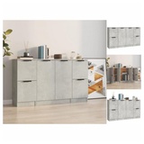 vidaXL Sideboards 3 Stk. Betongrau Holzwerkstoff