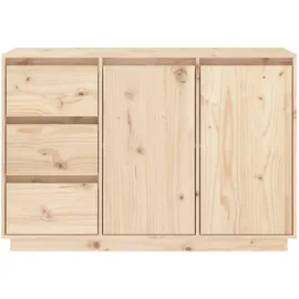 vidaXL Sideboard 111x34x75 cm Massivholz Kiefer