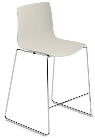 Arper Barhocker Catifa 46 einfarbig Kufengestell Chrom