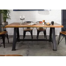 MASSIVMOEBEL24.DE Altholz 220 x 76 x 100 cm mehrfarbig