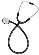 MED-COMFORT Flachstethoskop, rund 09304 , 1 Karton = 50 Stück, Schlauchfarbe: schwarz
