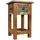 FineBuy Beistelltisch 50 cm Nachttisch Massiv Holztisch Nachtkonsole