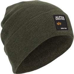 Alpha Industries Label Beanie (Sale) army green