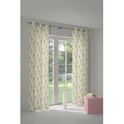 Vorhang ADAM "Ballerina" Gr. 4, rosa, B:145cm H:245cm, Jacquard, Baumwolle (Bio-Baumwolle), Gardinen, für Kinder