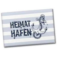 Speecheese Heimathafen Anker Souvenir Souvenir Magnet in weiß als