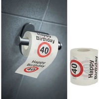 CEPEWA Toilettenpapier Toilettenpapier Happy Birthday 40.Geburtstag