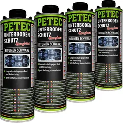 4x 1l Petec Unterbodenschutz Bitumen Saugdose Rost Steinschlag-schutz Schwarz: Petec: 73110