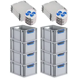 Proregal Eurobox NextGen Color 22 x 30 x 40 cm 8-tlg. blau