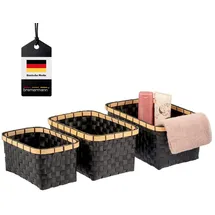 bremermann Aufbewahrungskorb 25,5 + 28 + 31 cm 3-tlg. schwarz