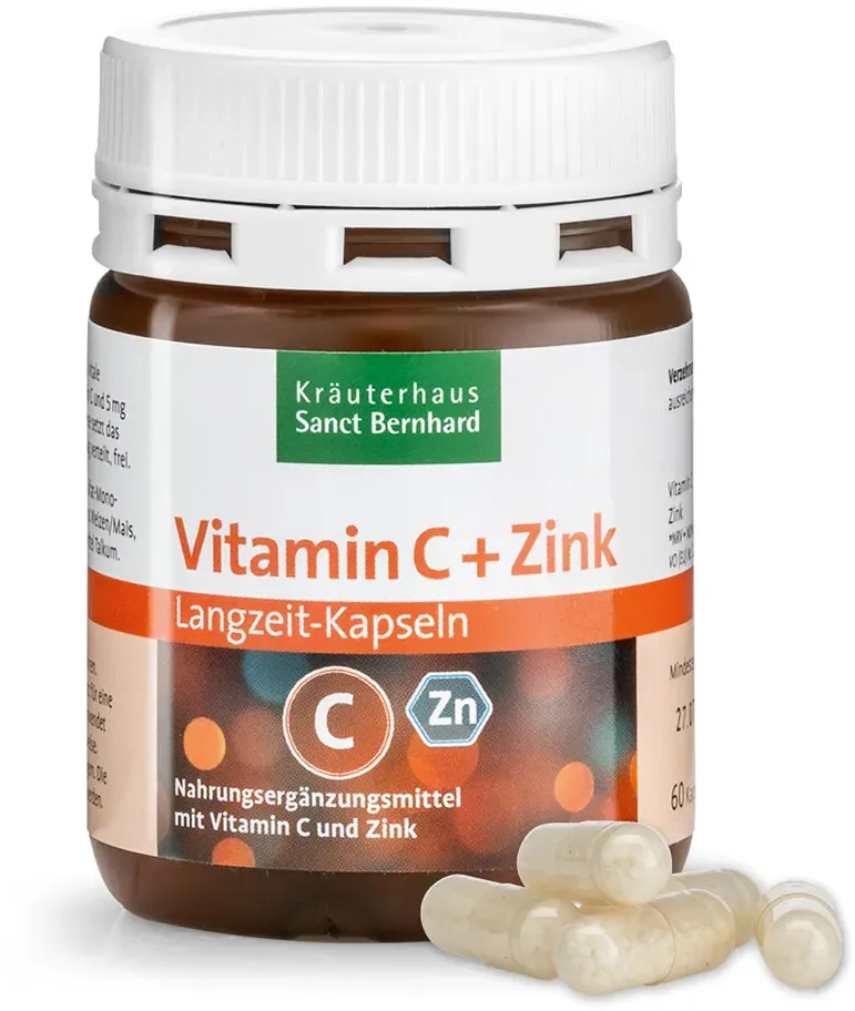 Capsule di vitamina C e zinco a rilascio prolungato - 37 g