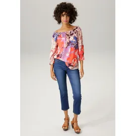 Aniston CASUAL Bootcut-Jeans in trendiger 7/8-Länge, blau