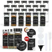 luxuskollektion Gewürzgläser Set 24er 120 ml Schwarz