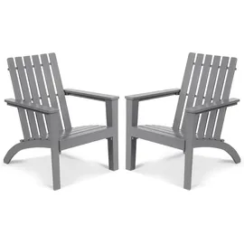 Costway Adirondack Gartenstuhl 73 x 68 x 85 cm grau