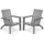 Costway Adirondack Gartenstuhl 73 x 68 x 85 cm grau