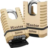 Master Lock Vorhängeschloss, ummantelt, Messing, 5,7 cm