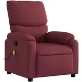 vidaXL Massagesessel Weinrot Polyester 50 x 99 x 50 cm Weinrot mit Fernbedienung