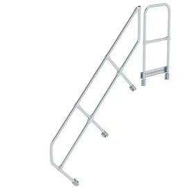 MUNK zweiter Handlauf für Treppe mit Plattform 45° 7 Stufen