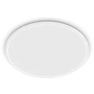 Philips Super Slim Deckenleuchte, dimmbar, 22 W, 2700 K, warmweißes Licht, weiß,